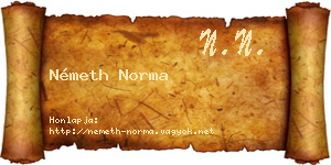 Németh Norma névjegykártya